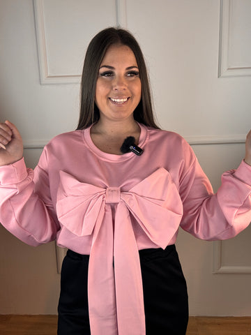 Sudadera Lazo Rosa