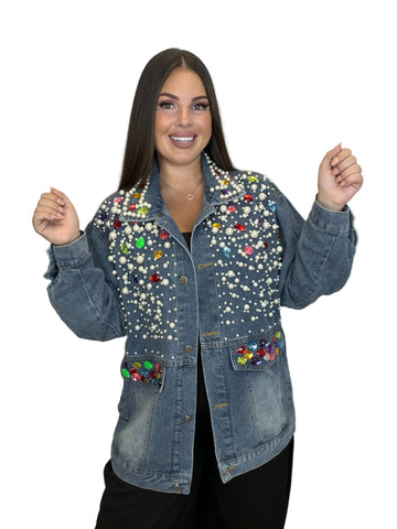 Chaqueta Vaquera Perlas