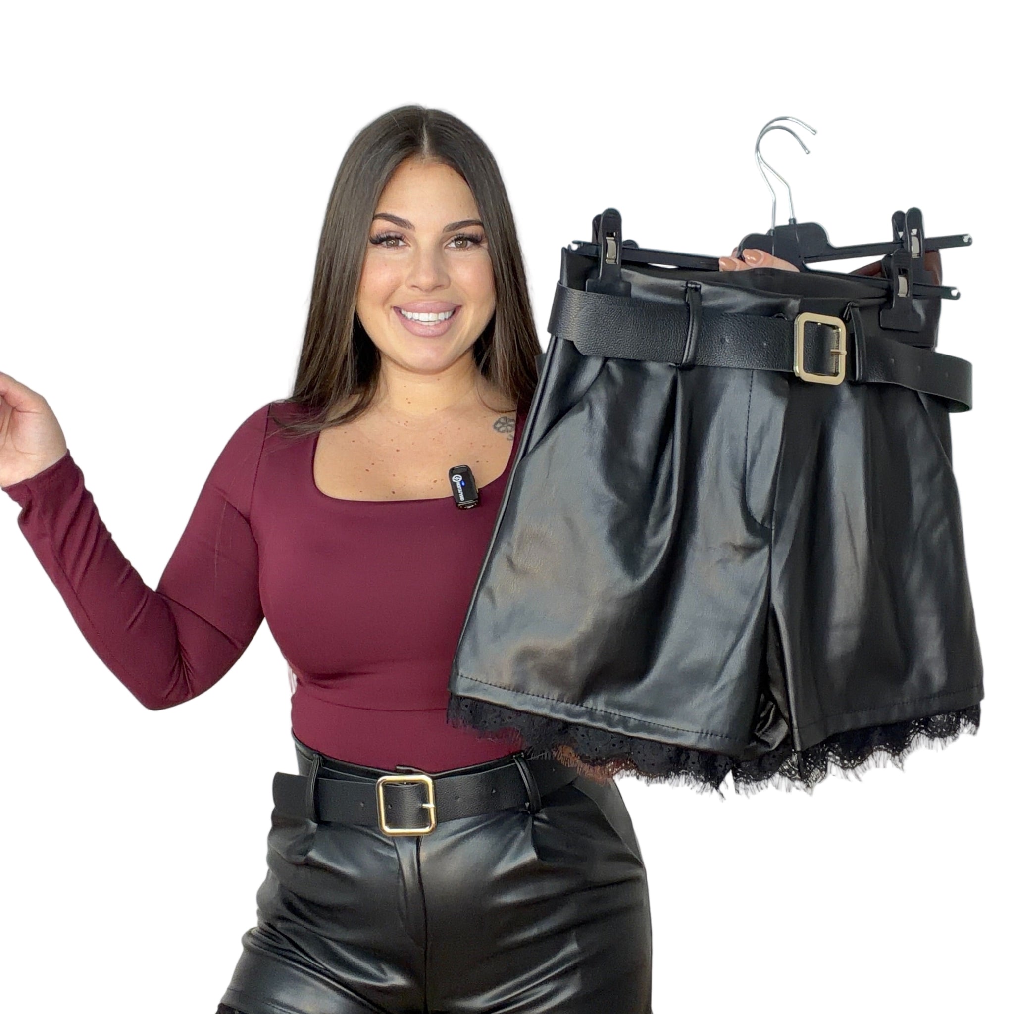 Short Polipiel Encaje