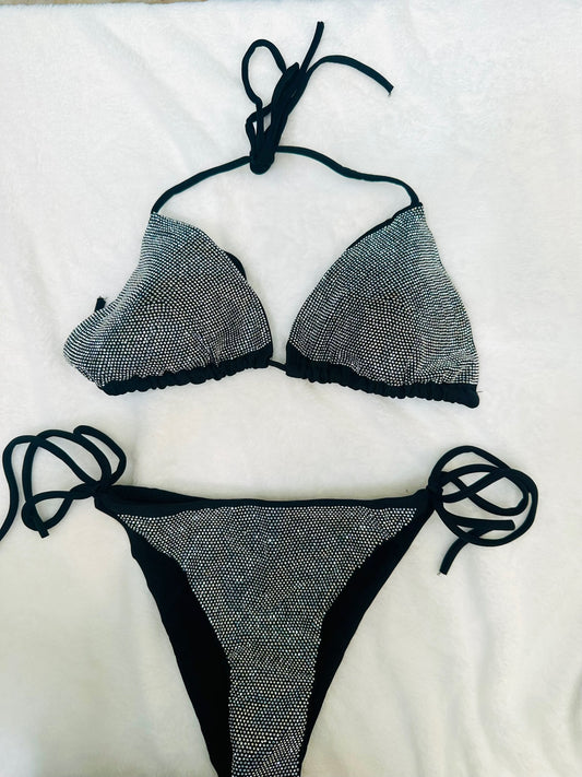 Bikini Brillo Negro