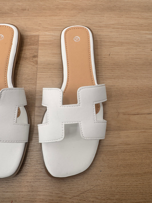 White Marbella Sandal