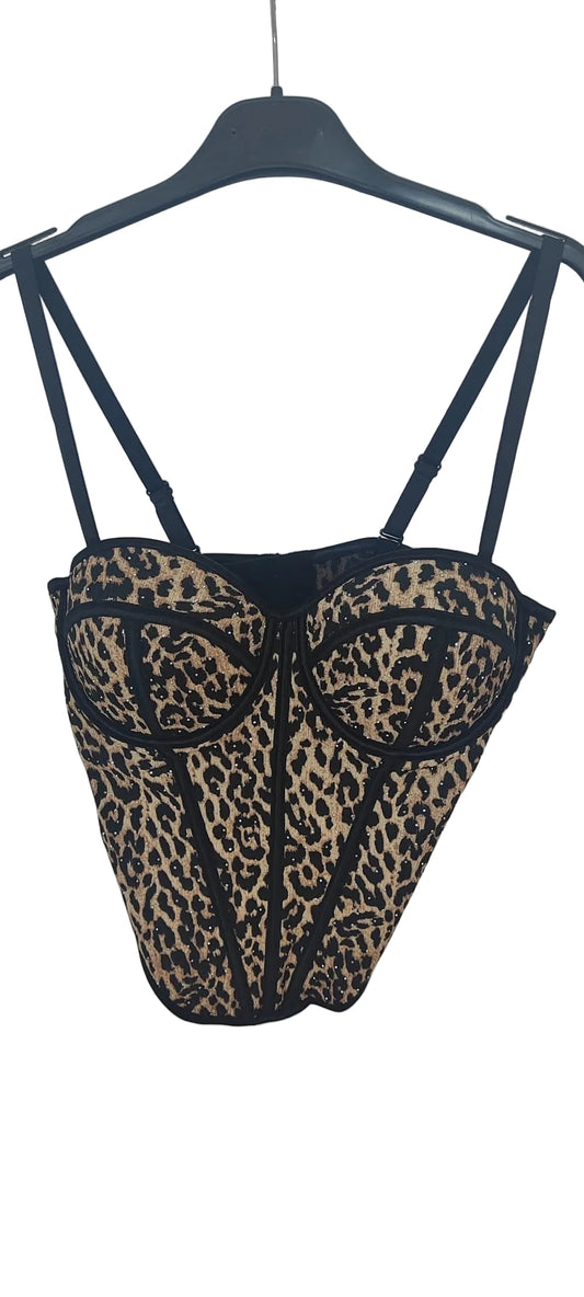 Corset Leopardo Top