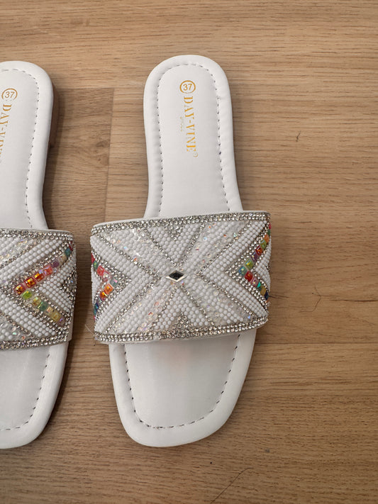 White Brilli Sandal