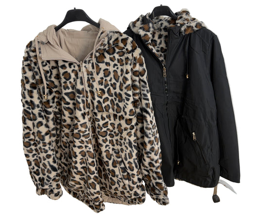Chaqueta Reversible Leopardo