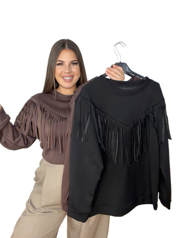 Sudadera Flecos
