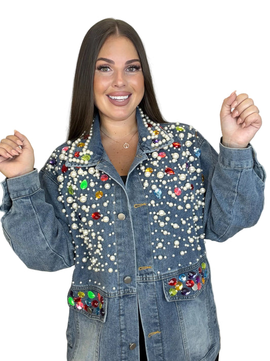 Chaqueta Vaquera Perlas