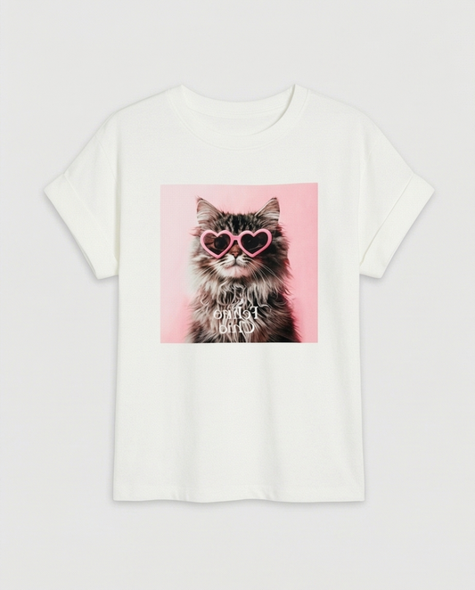 Camiseta Gatito Gafas