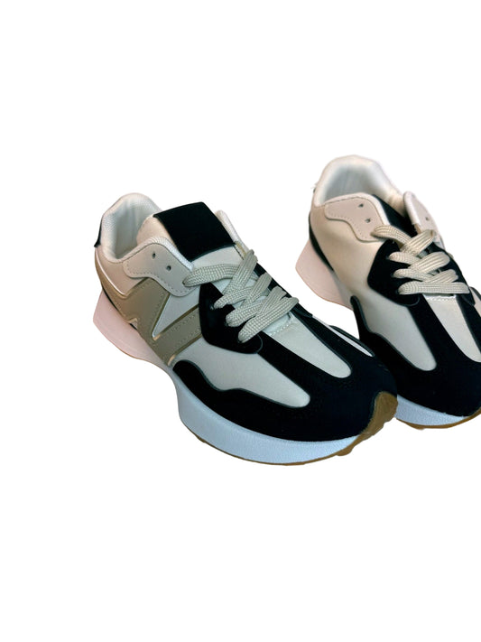 Zapatilla Marbella Negra y Beige