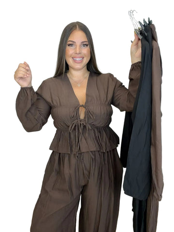 Conjunto Fruncido Lazos