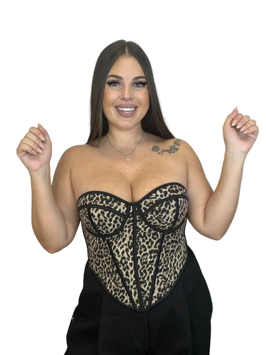 Corset Leopardo Top