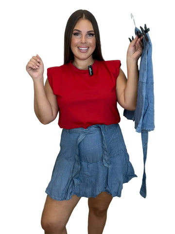 Falda Vaquera Volante