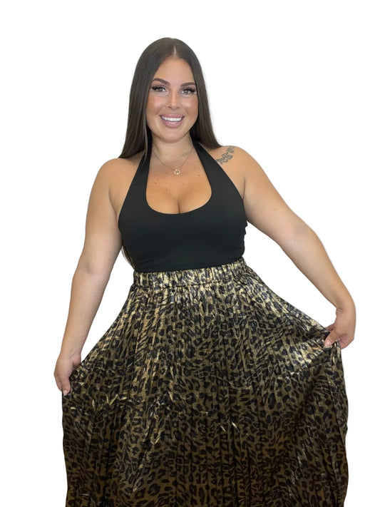 Falda Plisada Leopardo