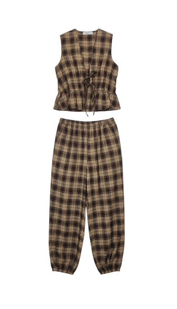 Conjunto Cuadros Marrón